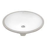 Alternative View of Ruvati Krona 20" Oval Undermount Porcelain Bathroom Vanity Sink with Overflow, White, RVB0619