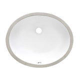 Alternative View of Ruvati Krona 20" Oval Undermount Porcelain Bathroom Vanity Sink with Overflow, White, RVB0619