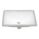 Alternative View of Ruvati Krona 21" Rectangle Undermount Porcelain Bathroom Sink with Overflow, White, RVB0720