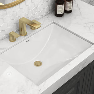 Alternate Image for Ruvati Krona 21" Rectangle Undermount Porcelain Bathroom Sink with Overflow, White, RVB0720