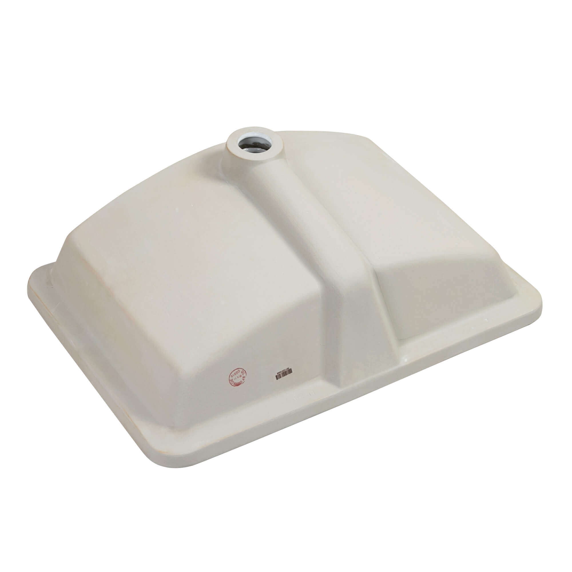 Ruvati Krona 23" Rectangle Undermount Porcelain Bathroom Sink, White, RVB0723 Product Image