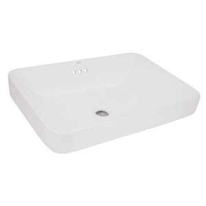 Alternate Image for Ruvati Volara 23 x 16 inch Semi-Recessed Drop-in Topmount Bathroom Sink Rectangular Porcelain Ceramic White, RVB0824WH
