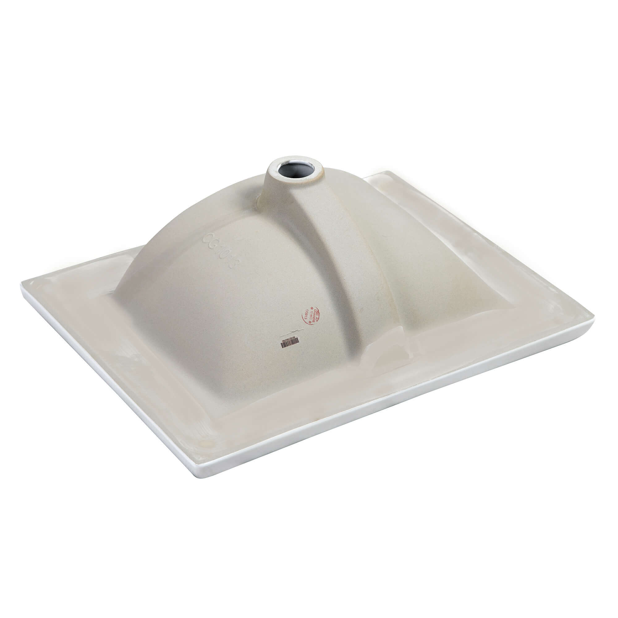Ruvati Kyros 23" Rectangle Drop In Porcelain Bathroom Sink, White, RVB0873 Product Image