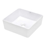 Alternative View of Ruvati Vista 16" Square Vessel Porcelain Above Counter Bathroom Sink, White, RVB1616