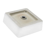 Alternative View of Ruvati Vista 16" Square Vessel Porcelain Above Counter Bathroom Sink, White, RVB1616