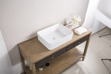 Alternative View of Ruvati Vista 19" Rectangle Vessel Porcelain Above Vanity Counter Bathroom Sink, White, RVB1915