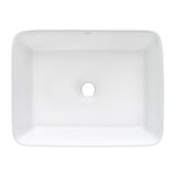 Alternative View of Ruvati Vista 19" Rectangle Vessel Porcelain Above Vanity Counter Bathroom Sink, White, RVB1915