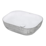 Alternative View of Ruvati Pietra 20" Decorative Rectangle Vessel Porcelain Above Vanity Counter Bathroom Sink, Silver / White, RVB2016WS