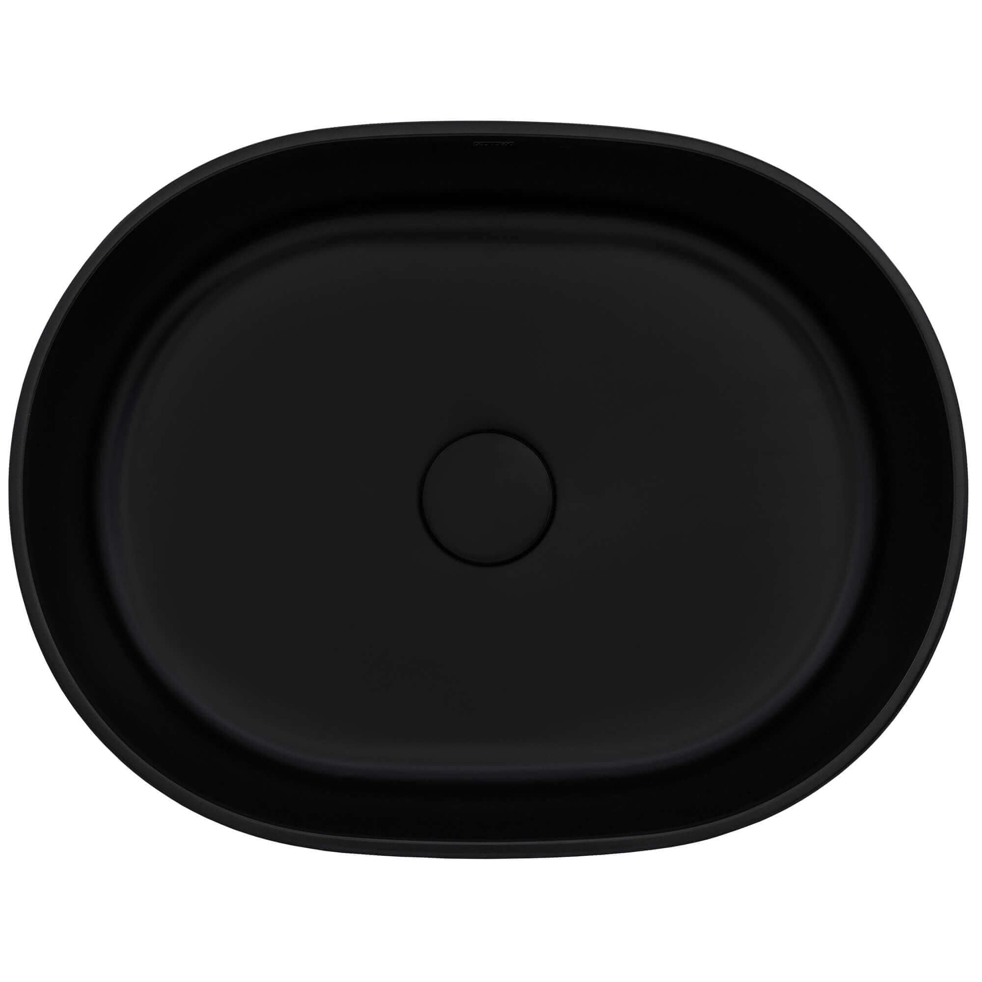 Alternative View of Ruvati Canali 19-inch Matte Black epiStone Solid Surface Modern Bathroom Vessel Sink, RVB2119BK