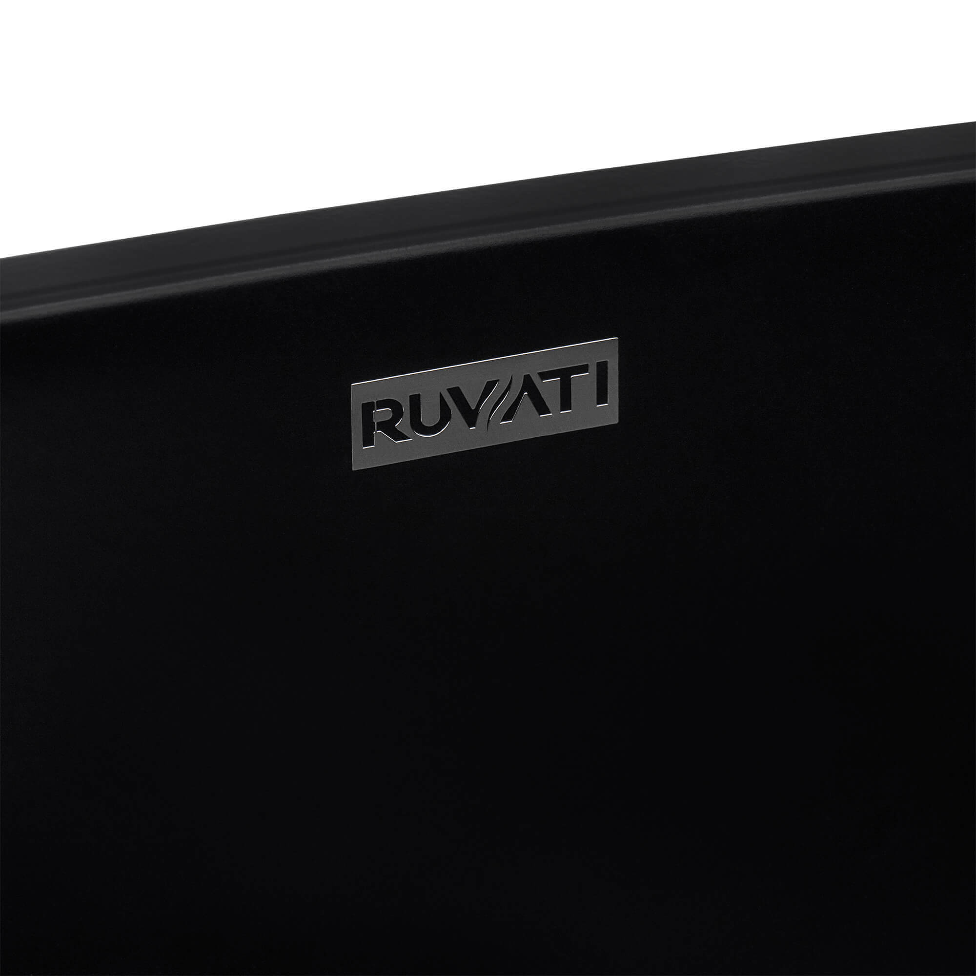 Alternative View of Ruvati Canali 19-inch Matte Black epiStone Solid Surface Modern Bathroom Vessel Sink, RVB2119BK