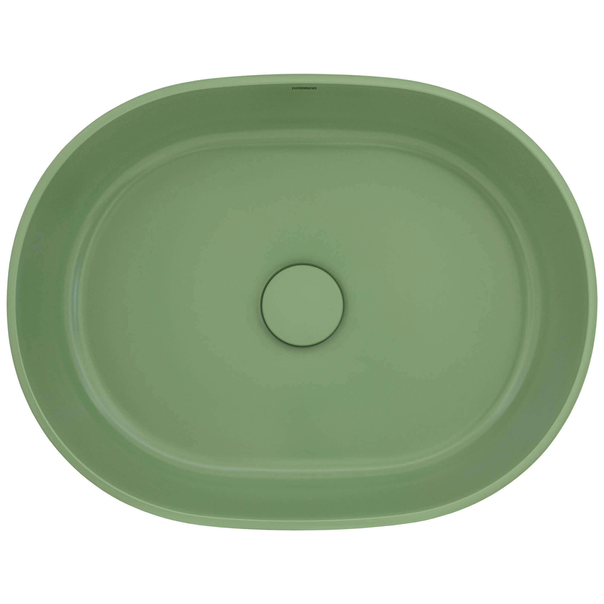 Alternative View of Ruvati Canali 19-inch Avocado Lime Green epiStone Solid Surface Bathroom Vessel Sink, RVB2119GN
