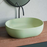 Main Image of Ruvati Canali 19-inch Avocado Lime Green epiStone Solid Surface Bathroom Vessel Sink, RVB2119GN