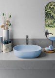 Ruvati Canali 19-inch Pacific Blue epiStone Solid Surface Modern Bathroom Vessel Sink, RVB2119LE