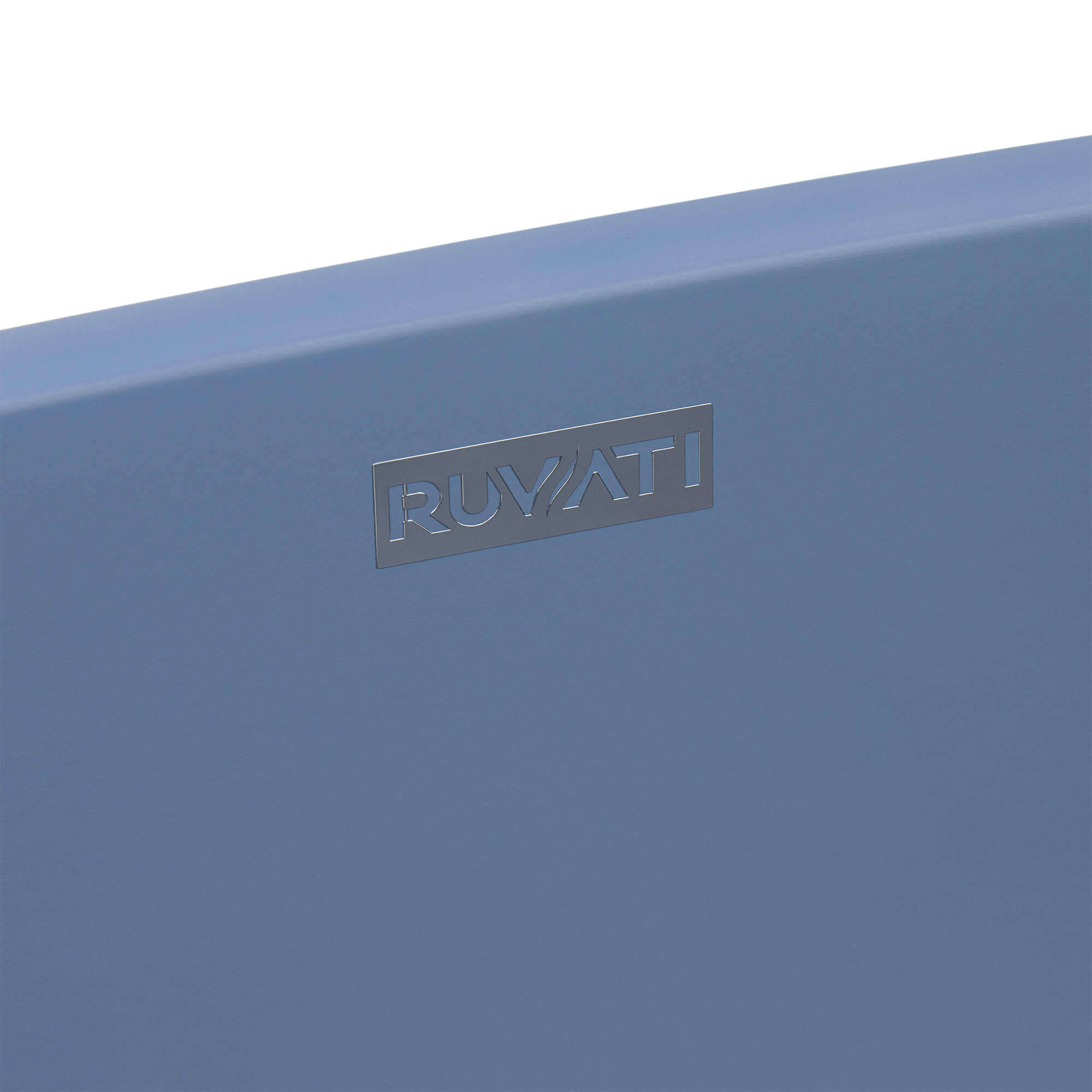Alternative View of Ruvati Canali 19-inch Pacific Blue epiStone Solid Surface Modern Bathroom Vessel Sink, RVB2119LE