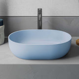 Main Image of Ruvati Canali 19-inch Pacific Blue epiStone Solid Surface Modern Bathroom Vessel Sink, RVB2119LE