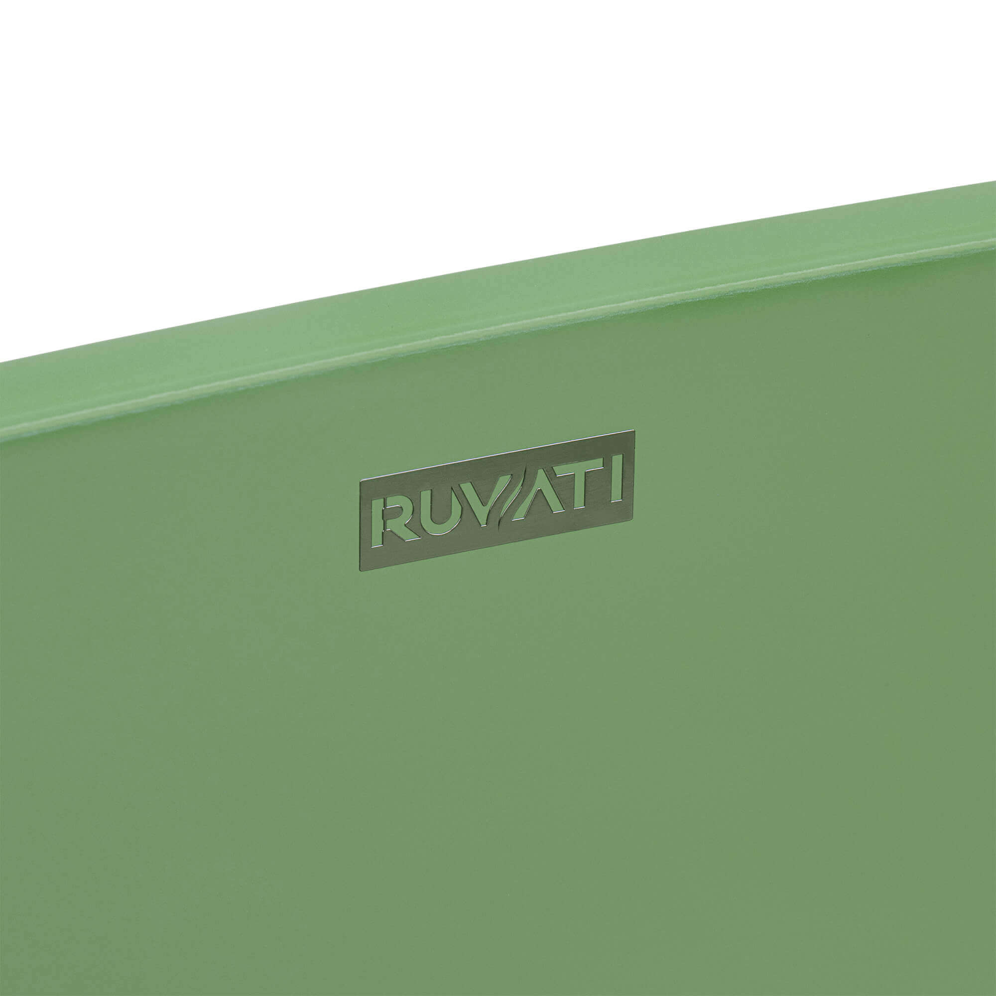 Alternative View of Ruvati Canali 19-inch Avocado Lime Green epiStone Solid Surface Bathroom Vessel Sink, RVB2119GN