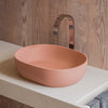 Ruvati Canali 19-inch Sedona Clay Pink epiStone Solid Surface Bathroom Vessel Sink, RVB2119TL