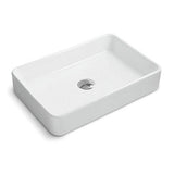Alternative View of Ruvati Vista 24" Rectangle Vessel Porcelain Above Counter Bathroom Sink, White, RVB2416