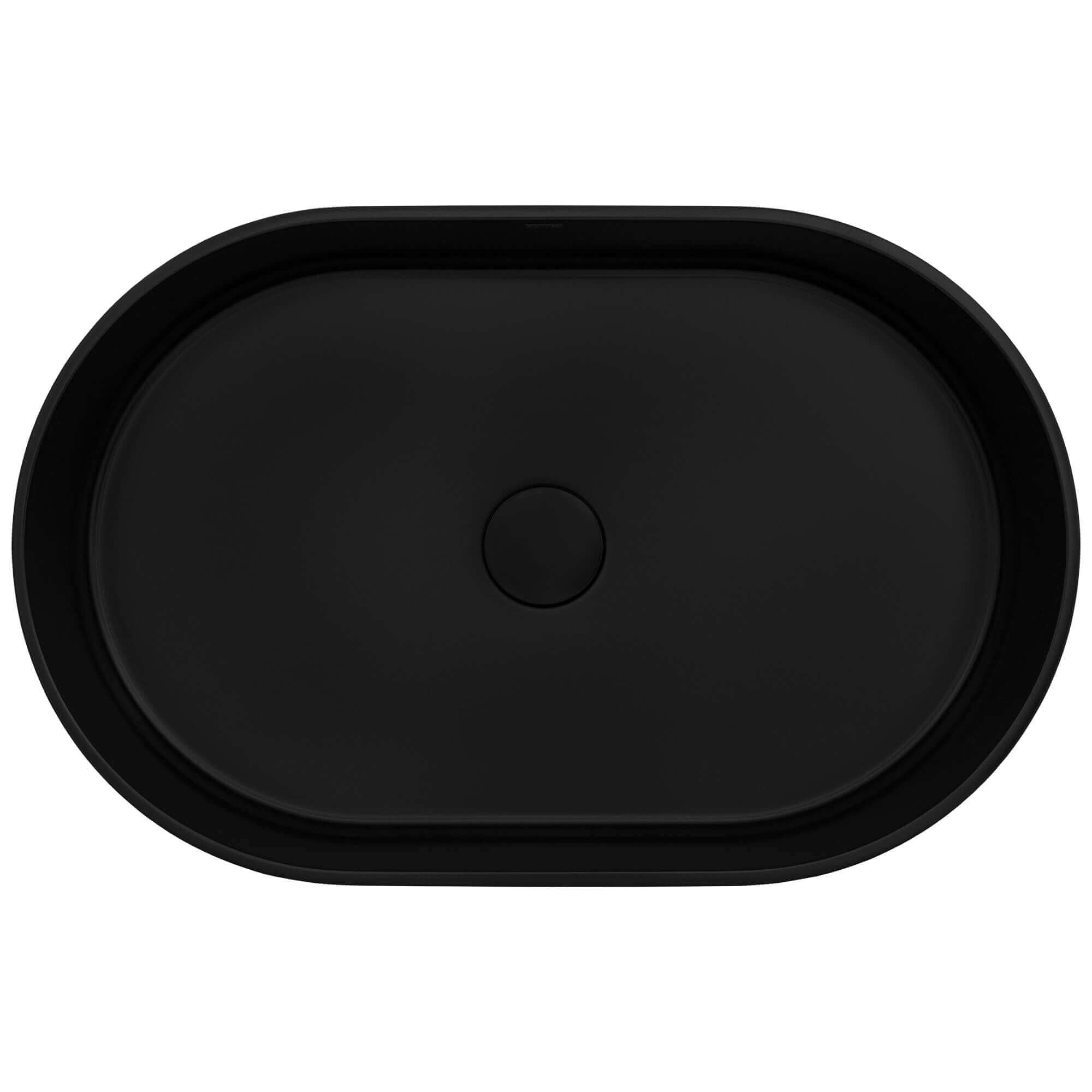 Alternative View of Ruvati Omnia 23-inch Matte Black epiStone Solid Surface Modern Bathroom Vessel Sink, RVB2550BK