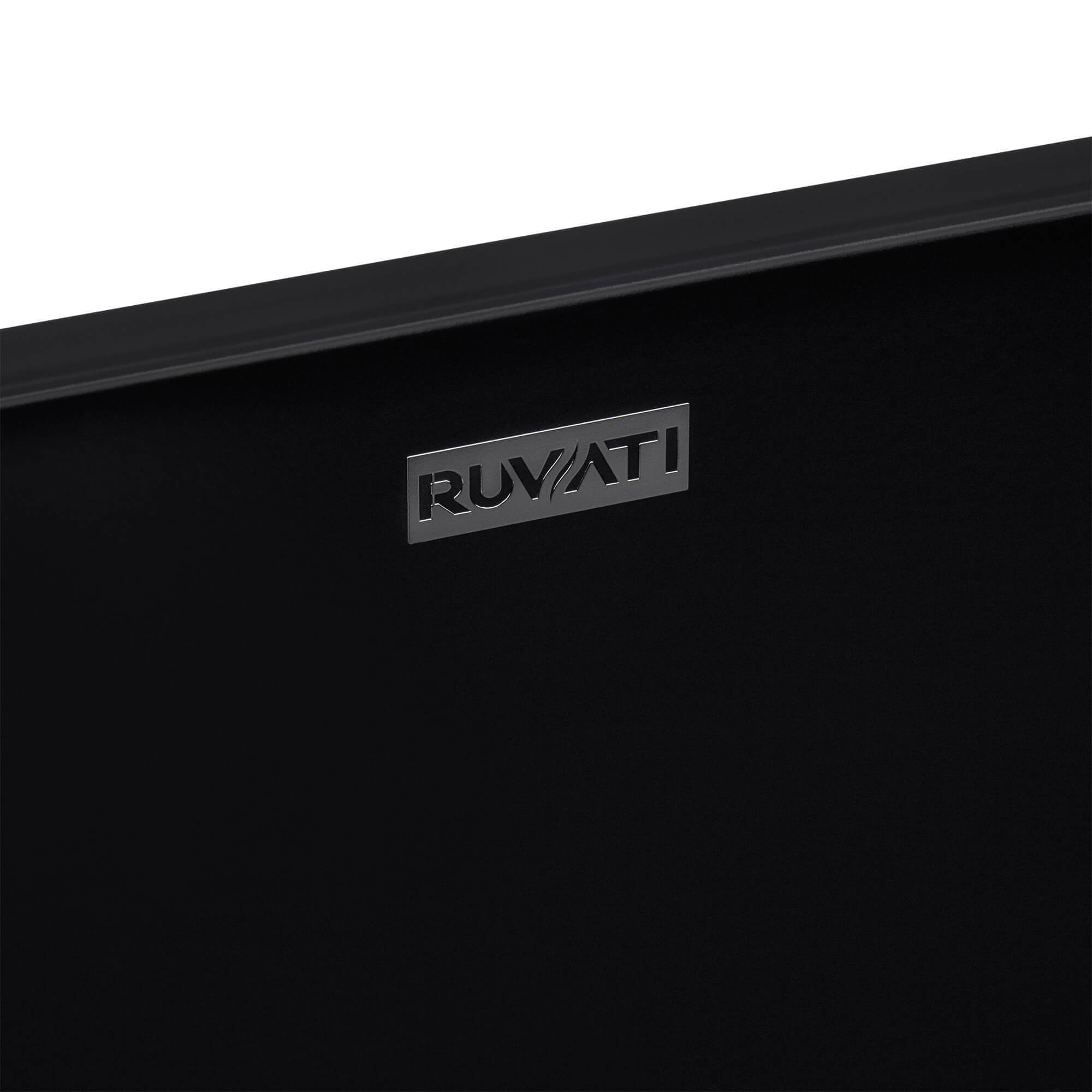 Alternative View of Ruvati Omnia 23-inch Matte Black epiStone Solid Surface Modern Bathroom Vessel Sink, RVB2550BK