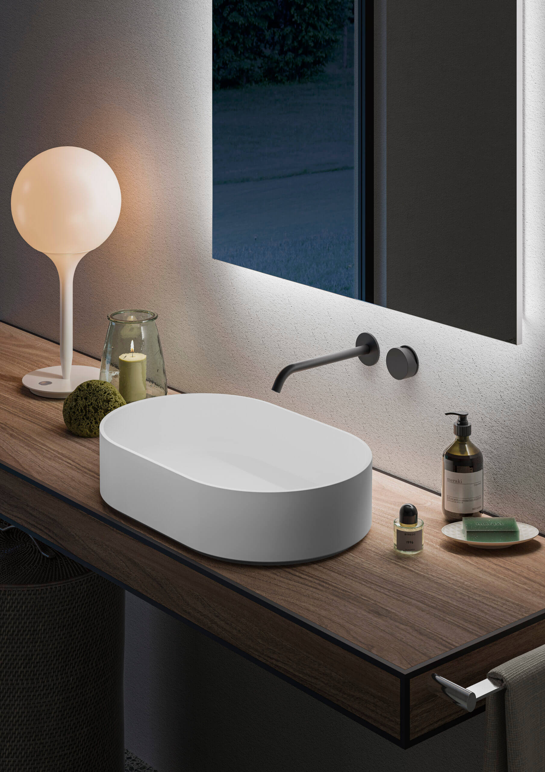 Alternative View of Ruvati Omnia 23-inch Matte White epiStone Solid Surface Modern Bathroom Vessel Sink, RVB2550WH