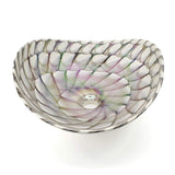 Ruvati 19 inch Murano Glass Art Vessel Seashell Decorative Pattern Bathroom Sink, Nautilus Brown, RVB3022