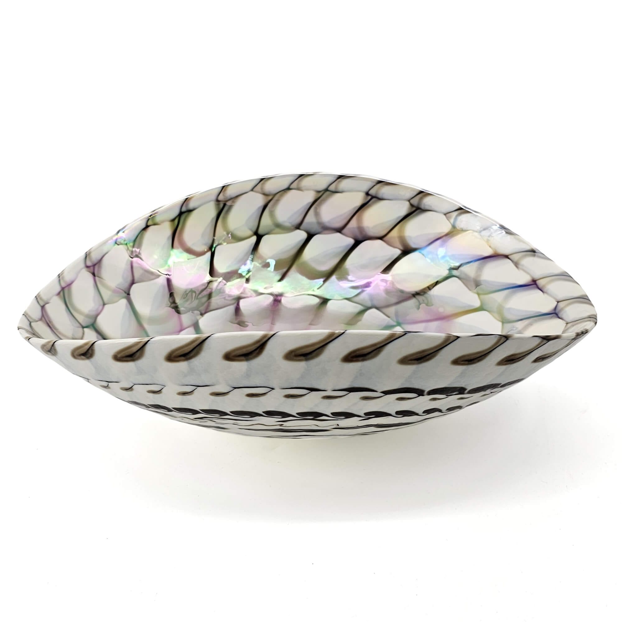 Alternative View of Ruvati 19 inch Murano Glass Art Vessel Seashell Decorative Pattern Bathroom Sink, Nautilus Brown, RVB3022