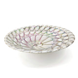 Ruvati 20 inch Murano Glass Art Drop In Round Decorative Pattern Bathroom Sink, Nautilus Brown, RVB3026