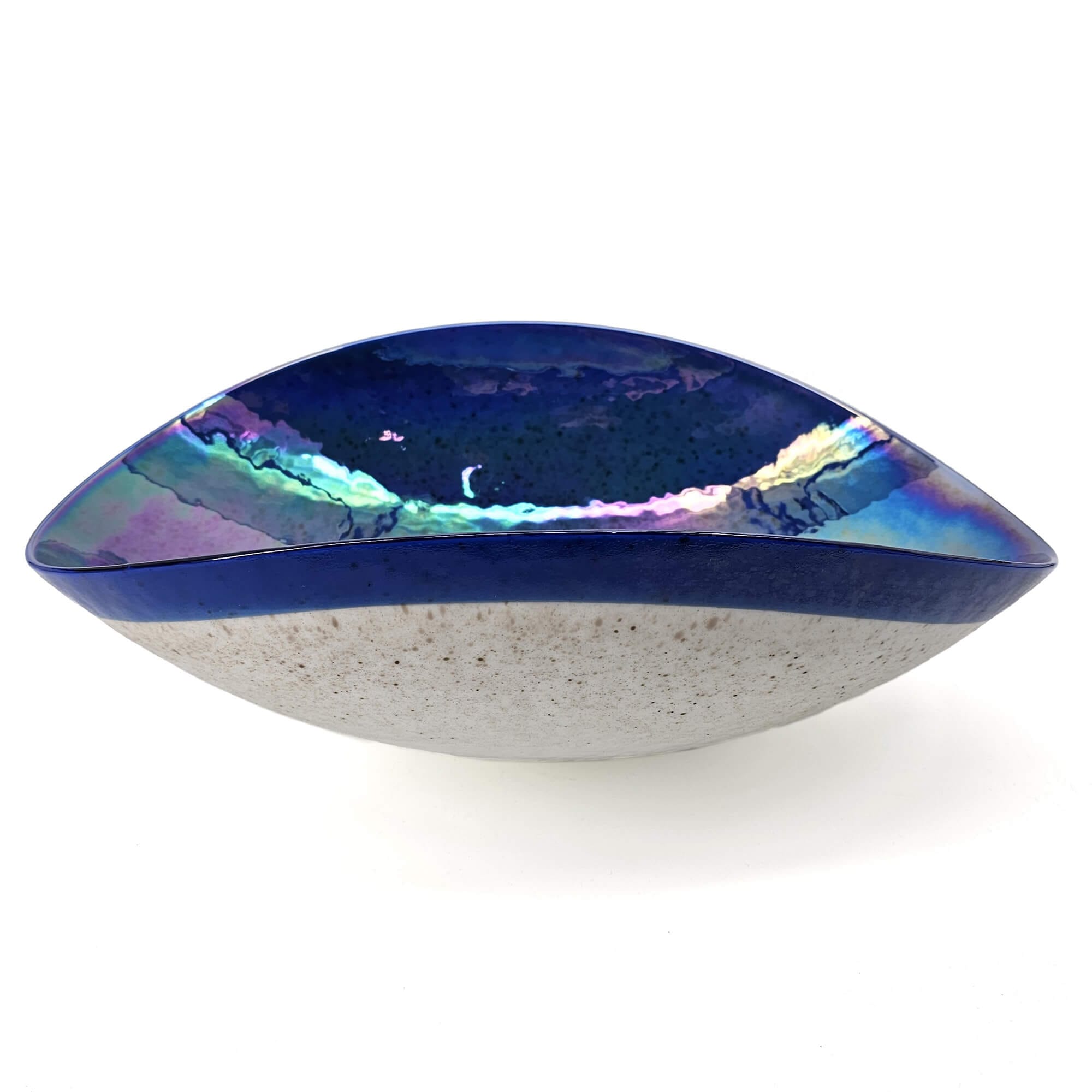 Alternative View of Ruvati 19 inch Murano Glass Art Vessel Seashell Decorative Pattern Bathroom sink, Celestial Blue, RVB3042