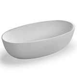 Alternative View of Ruvati 66-inch Matte White epiStone Solid Surface Oval Freestanding Bath Tub Canali, RVB6719WH