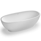 Alternative View of Ruvati 69-inch White epiStone Solid Surface Oval Freestanding Bath Tub Viola, RVB6732WH