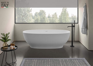 Alternate Image for Ruvati 69-inch White epiStone Solid Surface Oval Freestanding Bath Tub Viola, RVB6732WH