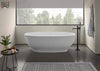 Ruvati 69-inch White epiStone Solid Surface Oval Freestanding Bath Tub Viola, RVB6732WH