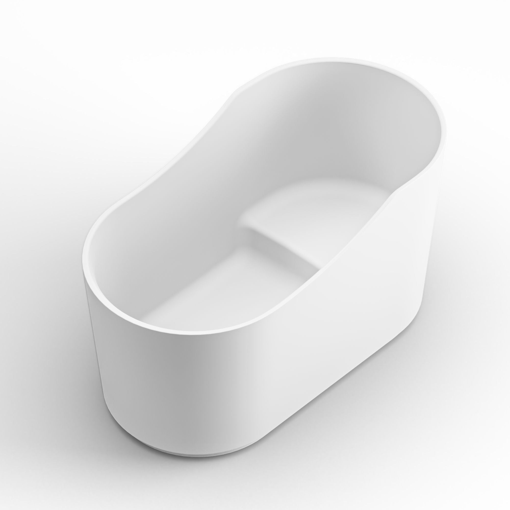 Ruvati Omnia 55" Solid Surface Freestanding Bathtub, Matte White, RVB6740WH Product Image
