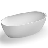 Alternative View of Ruvati 59-inch Matte White epiStone Solid Surface Oval Freestanding Bath Tub Canali, RVB6744WH