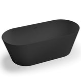 Alternative View of Ruvati 67-inch Black epiStone Solid Surface Oval Freestanding Bath Tub Omnia Matte, RVB6750BK