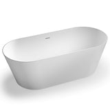 Alternative View of Ruvati 67-inch White epiStone Solid Surface Oval Freestanding Bath Tub Omnia Matte, RVB6750WH