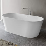 Alternative View of Ruvati 67-inch White epiStone Solid Surface Oval Freestanding Bath Tub Omnia Matte, RVB6750WH