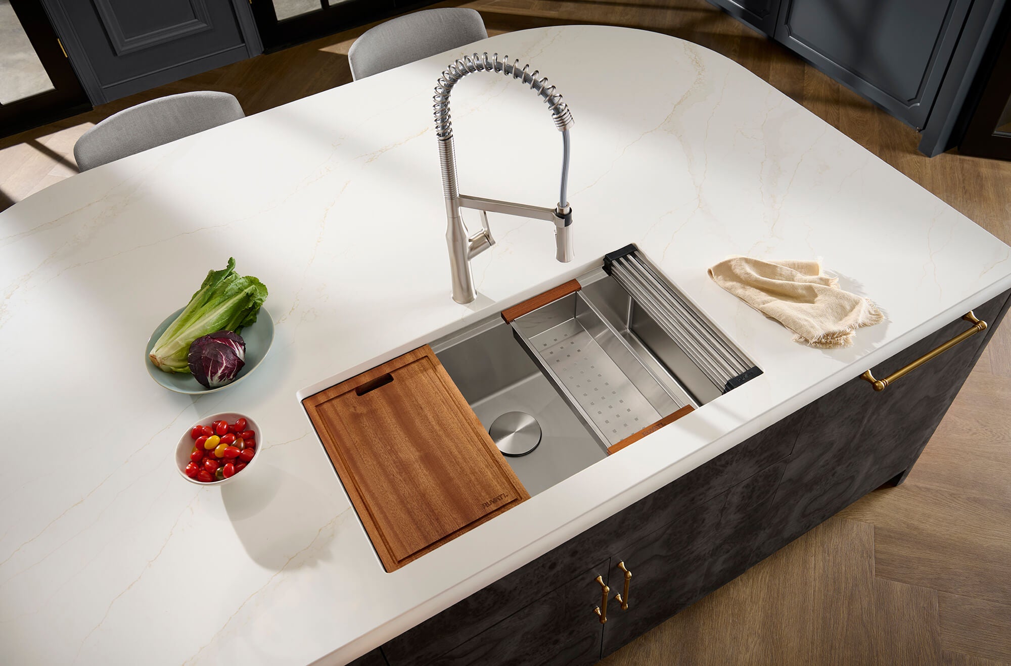 Ruvati Bianca Pre-Rinse Kitchen Faucet, Stainless Steel, Single Lever, RVF1233BN Product Image