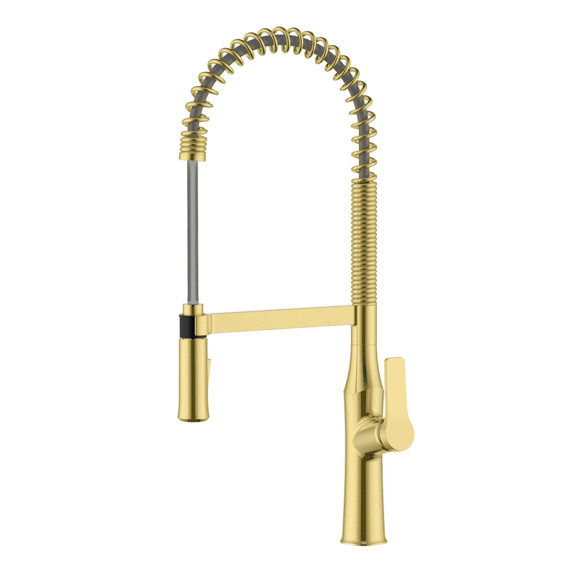 Ruvati Bianca Pre-Rinse High Arc Kitchen Faucet, Brushed Gold, Single Lever, RVF1233SG Product Image