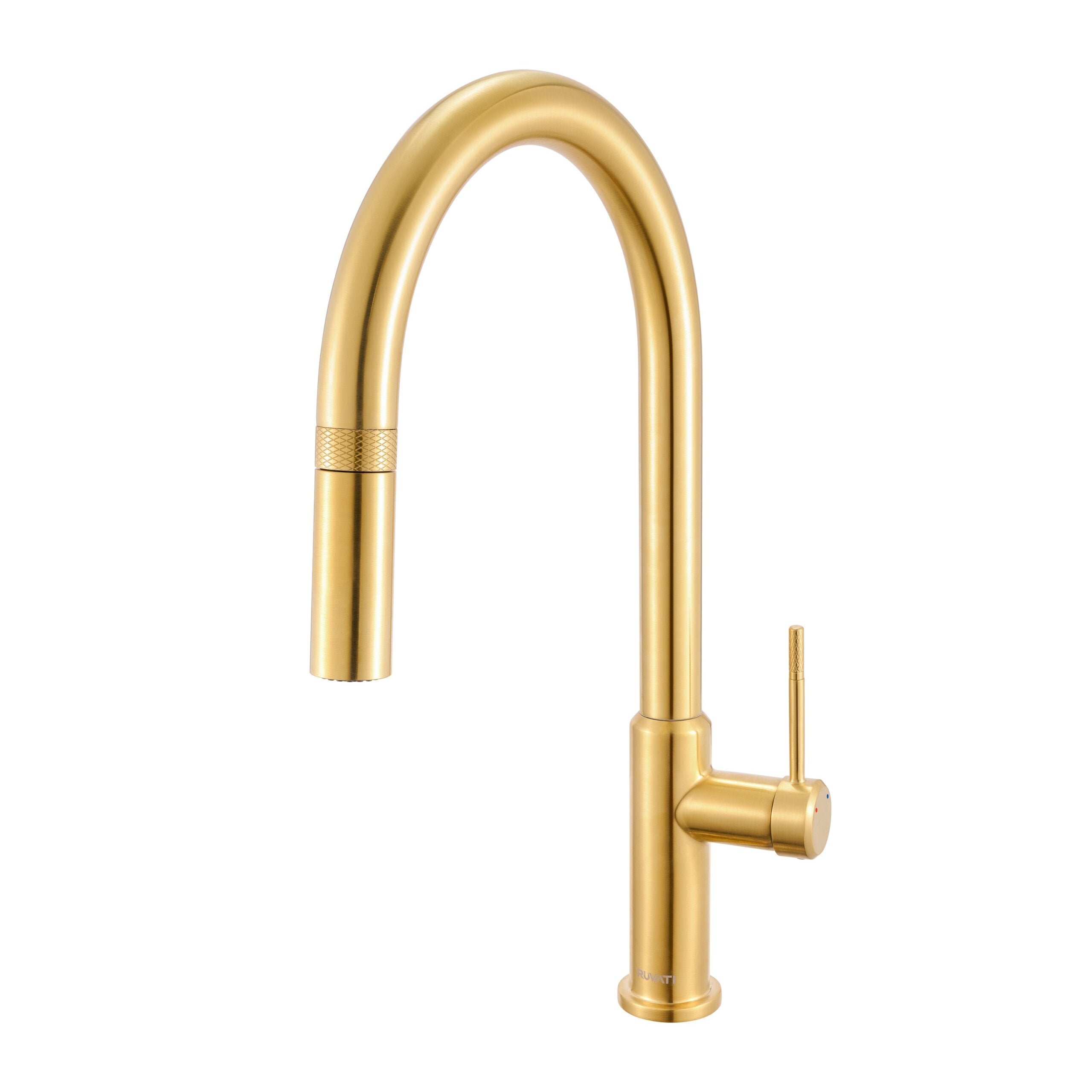 Ruvati Vestia Pull Down Kitchen Faucet, Brushed Gold, Single Lever, RVF1237SG Product Image