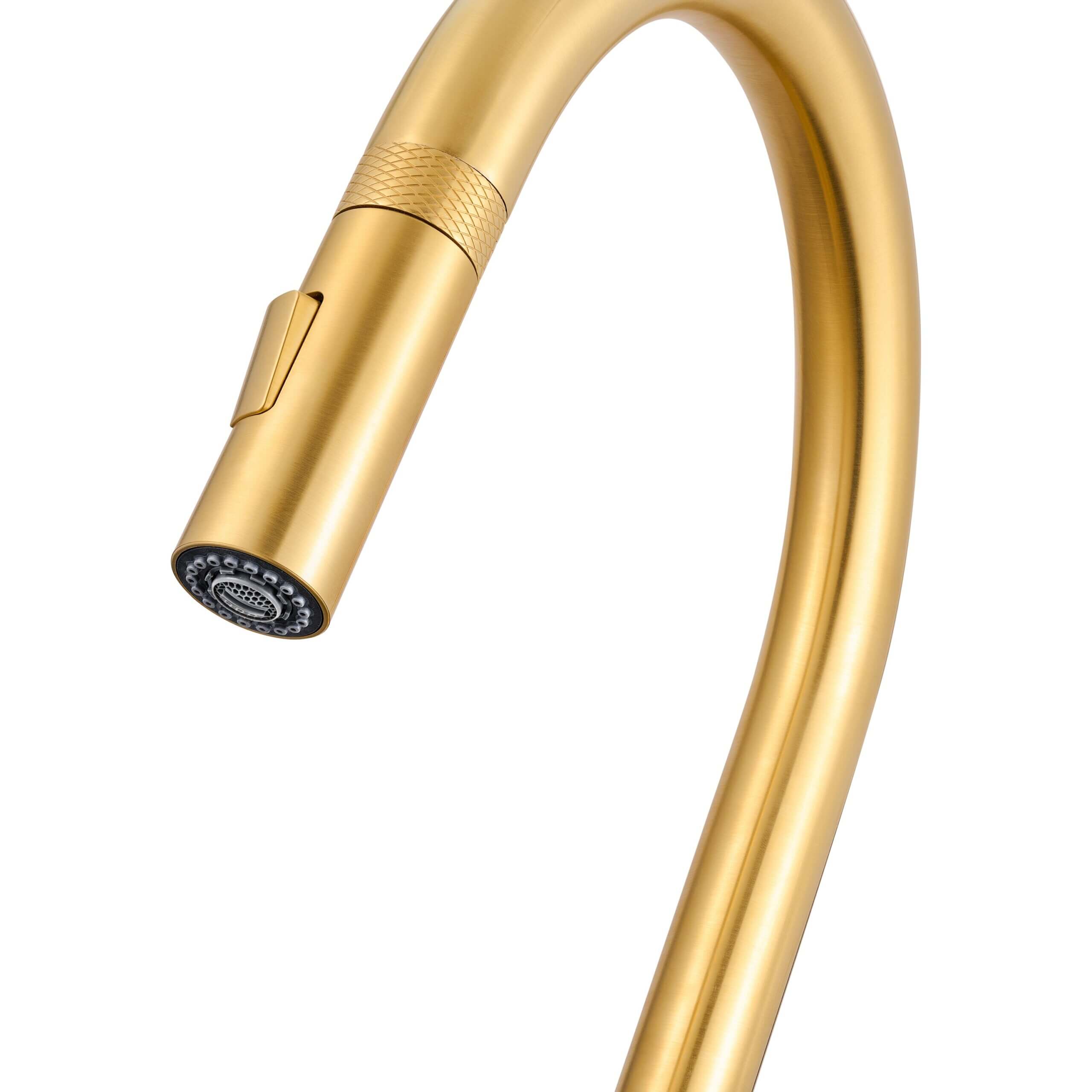 Ruvati Vestia Pull Down Kitchen Faucet, Brushed Gold, Single Lever, RVF1237SG Product Image