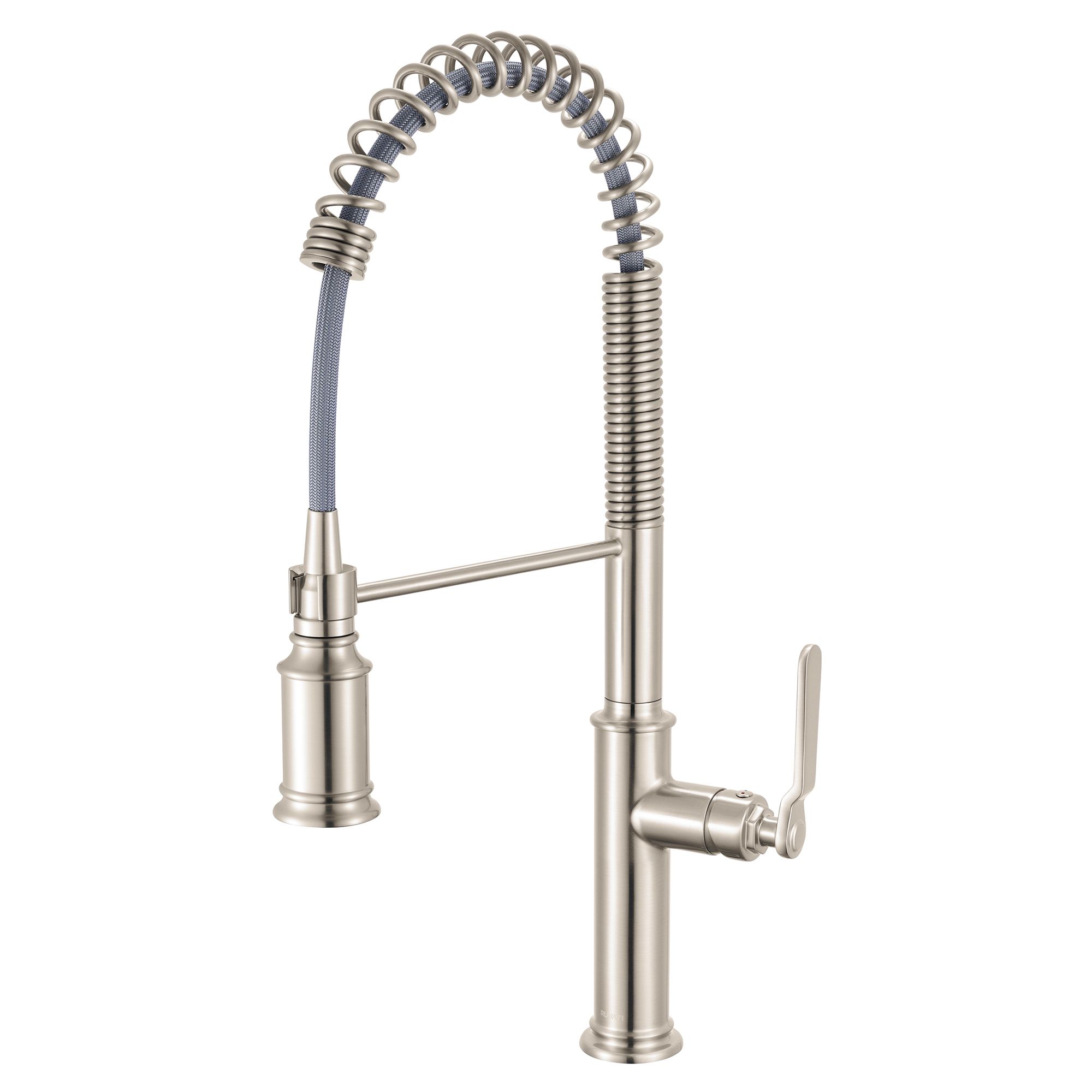 Ruvati Seneca Pull Down Industrial Pre-Rinse High Arc Kitchen Faucet, Stainless Steel, Single Lever, RVF1238BN Product Image
