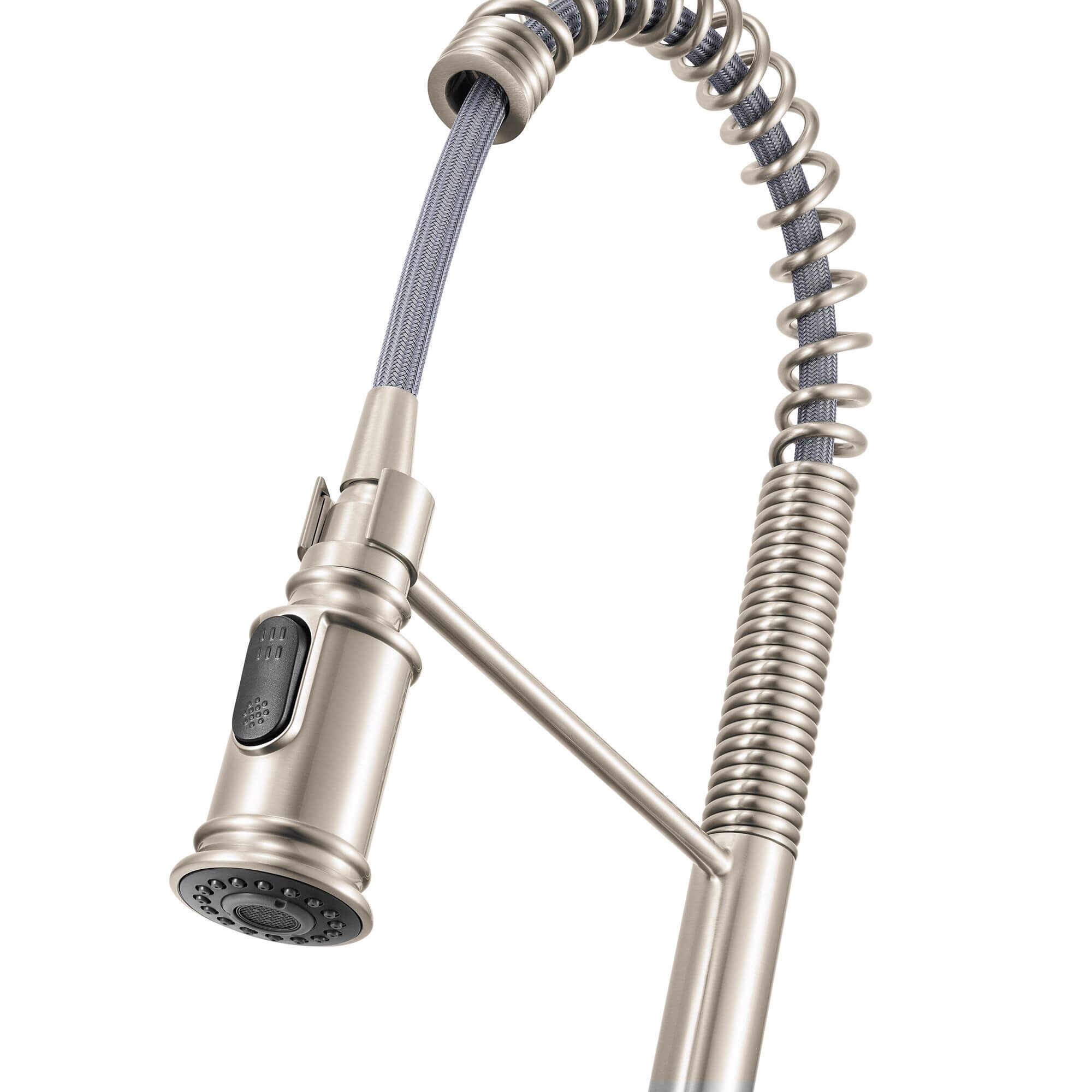 Ruvati Seneca Pull Down Industrial Pre-Rinse High Arc Kitchen Faucet, Stainless Steel, Single Lever, RVF1238BN Product Image