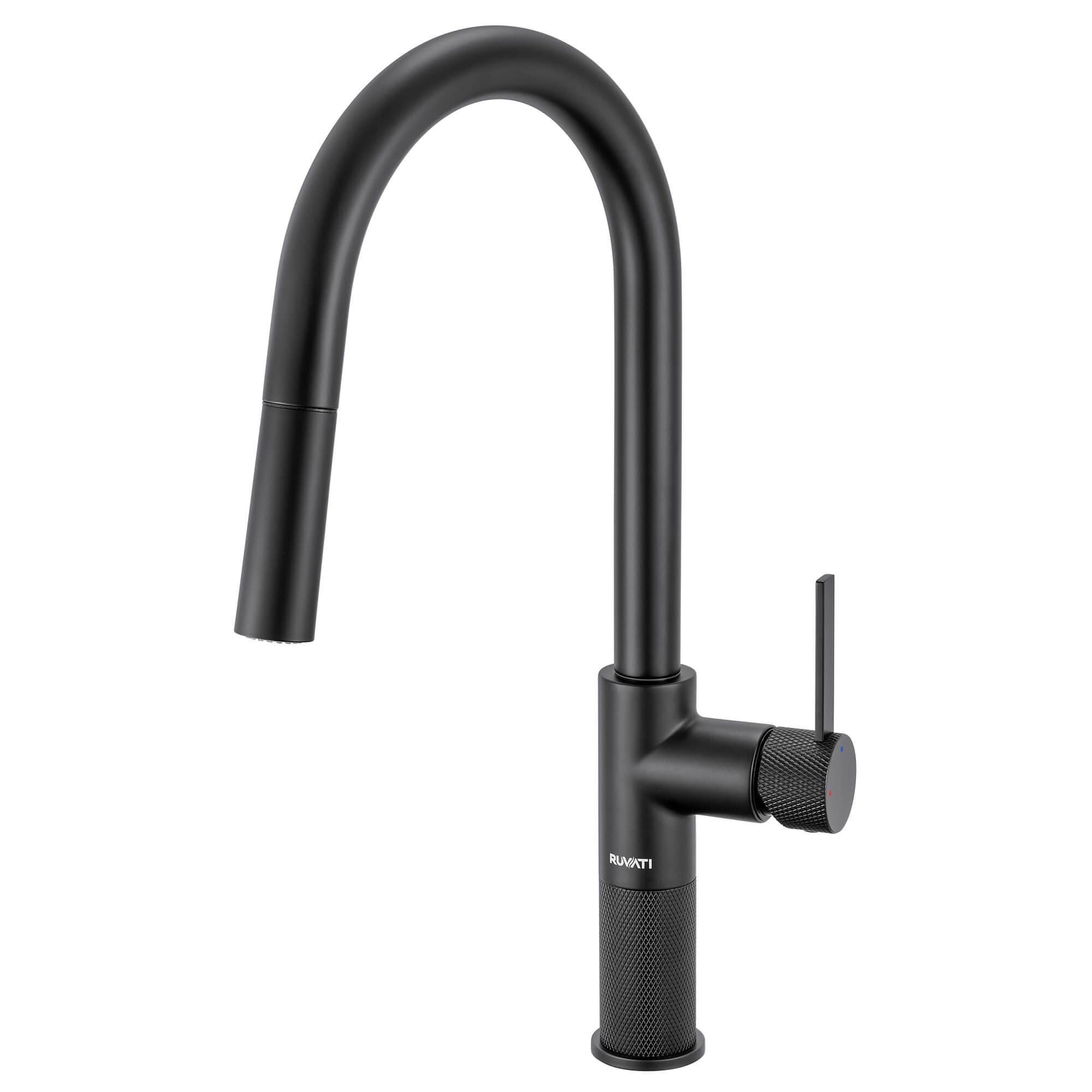 Ruvati Isola Pull Down Kitchen Faucet, Matte Black, Single Handle, RVF1248MB Product Image