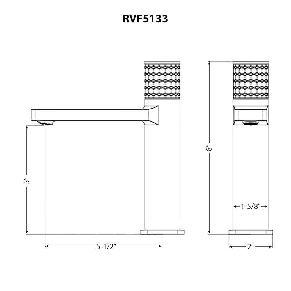 Ruvati Emilio Bathroom Faucet, Gunmetal Black, Single Lever, Brass, RVF5133BL Product Image