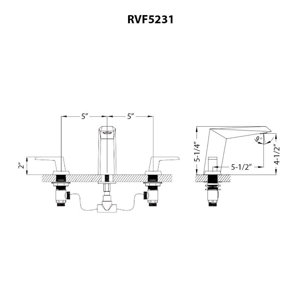 Ruvati Tropea Widespread Bathroom Faucet, Brushed Nickel, Lever, RVF5231BN Product Image