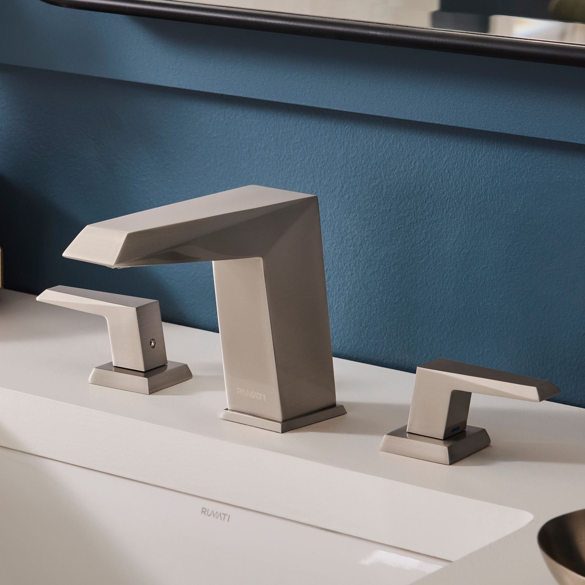 Ruvati Tropea Widespread Bathroom Faucet, Brushed Nickel, Lever, RVF5231BN