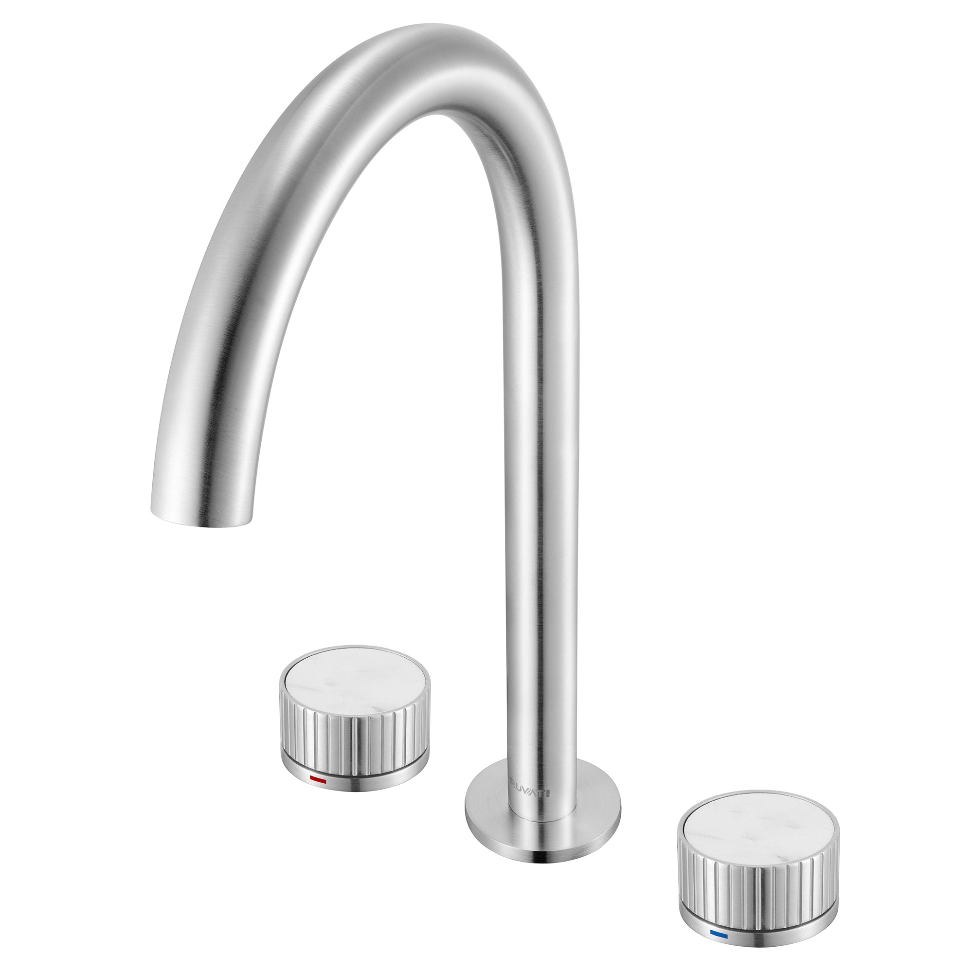Ruvati Athena Widespread Bathroom Faucet, Brushed Nickel, Knob, RVF5232BN Product Image