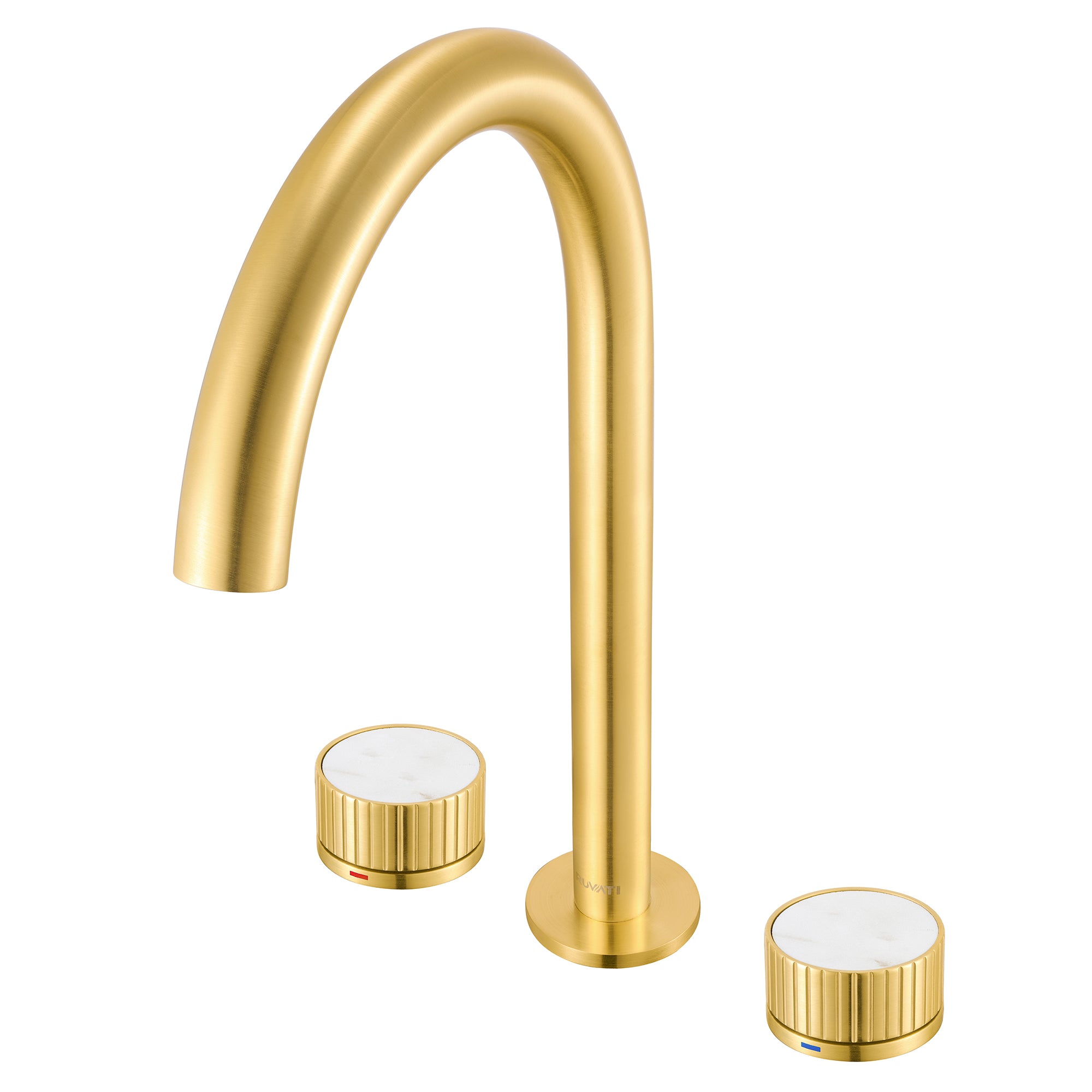Ruvati Athena Widespread Bathroom Faucet, Brushed Gold, Knob, RVF5232SG Product Image